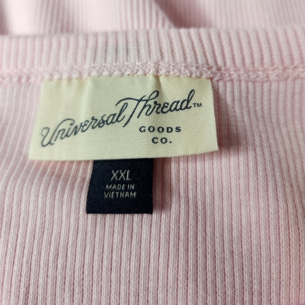 Universal Thread Light Pink Ribbed Long Sleeve Dress XXL - Picture 7 of 13